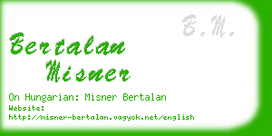 bertalan misner business card